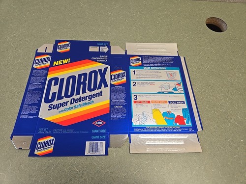 Vtg box clorox detergent 48oz - box,